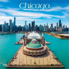 Chicago | 2026 12x24" (Hanging) Monthly Square Wall Calendar | Plastic-Free