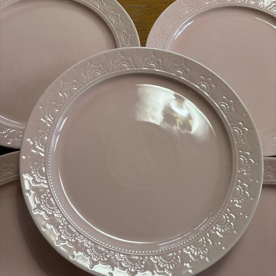 Platos de cena 5 piezas Wild Sage SANA MEDALLION rosa 10 pulgadas usados en excelente estado pastel de Pascua Foto 2 de 4