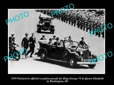 Packard Motors 1939 Car For King Of England Washington Dc Old Historic Photo