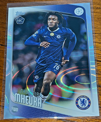 RARE SHUMAIRA MHEUKA RAINDROPS ROOKIE CARD 2025-26 TOPPS UEFA CLUB COMPS CHELSEA