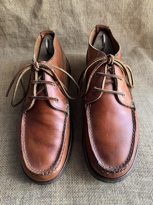 RED WING RANCOURT BOAT CAMP MOCASSIN CREPE SOLE RARE BOOT 4599 ORO Gr US 9 E