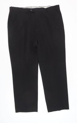 Schwarze Anzughose Herren UK Größe L Marks and Spencer normale Passform