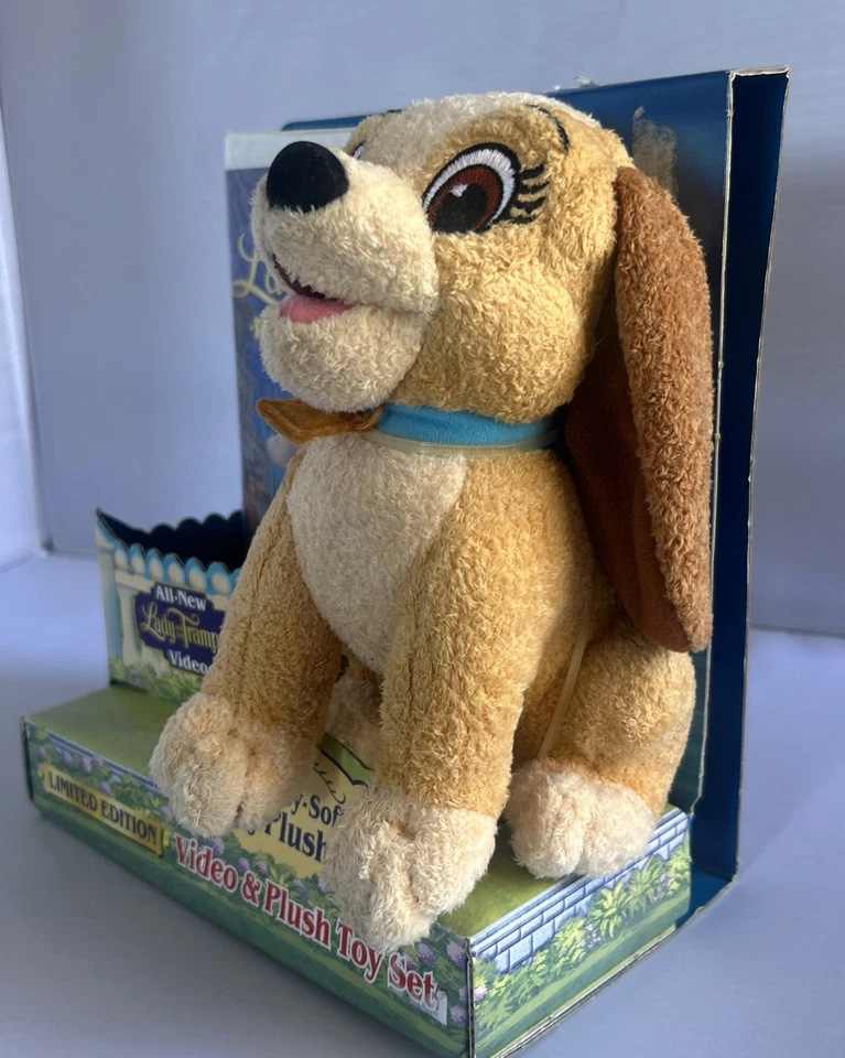 Lady And The Tramp II 2 Scamps Adventure VHS Limited Edition Lady Plush Toy Set - Image 3 of 4