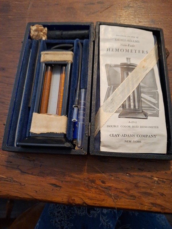 Antique Sahli-Adams Double Color Rod Hemometer A-2502