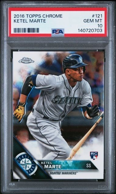 KETEL MARTE 2016 TOPPS CHROME #121 PSA 10 GEM MT RC