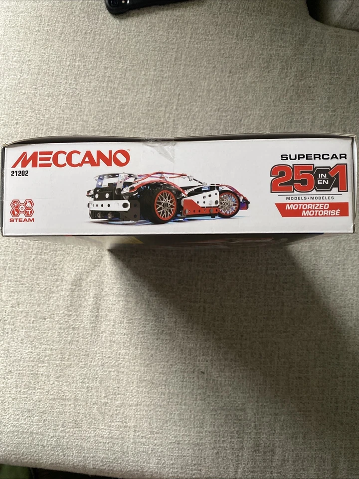 Nuevo juego de construcción de superdeportivo motorizado Meccano 25 en 1 STEAM 21202 edad 10+ nivel 3 Foto 4 de 4