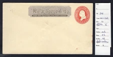 USA 1880s Wells Fargo Co Imprint on 2c Stamped Envelope Cover