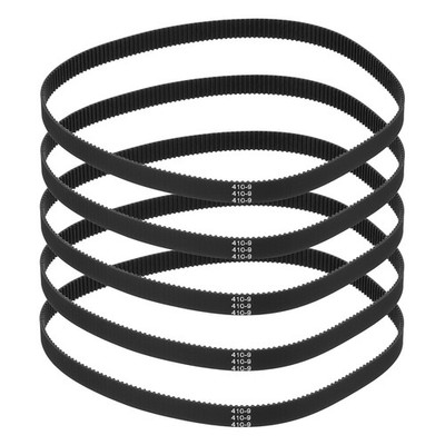 410mm GT-2 Timing Belt, 5pcs 9mm Width 2mm Pitch 3D Printing Closed Loop, Black
