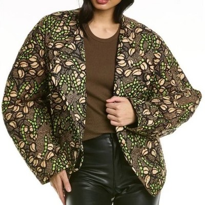 A.L.C. Emory Quilted Jacket Green Kick Multi Size S NEW