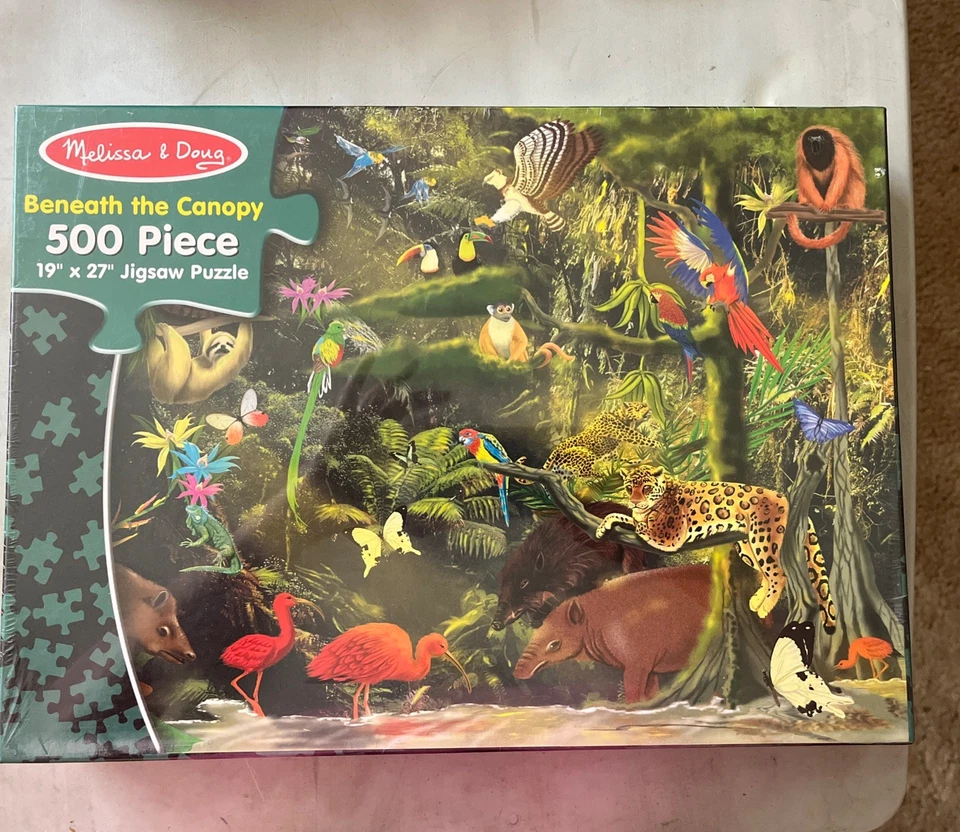 Melissa and Doug Jigsaw Puzzle Brand New Beneath The Canopy 500 Pieces Sealed - Image 1 of 4
