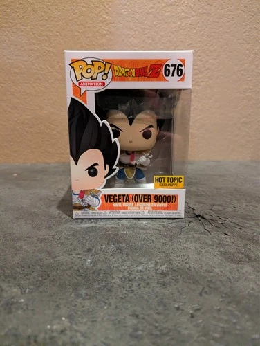 Funko POP! Dragon Ball Z Vegeta (over 9000!) #676 Hot Topic Exclusive