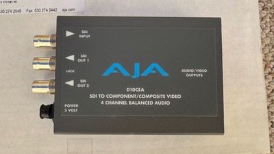 AJA D10CEA - SDI to Component/Composite Video 4 Chan Balanced Audio w/ BO Cable