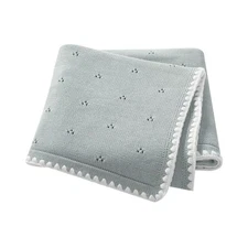 Baby Blanket Knit Ultra Soft Swaddle Receiving Blankets for Boys & Girls Cott...
