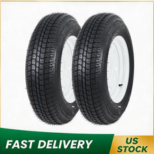 2 Pack St17580d13 Trailer Tires With 13 Rims Load Range C 5 Lug On 4.5 6pr