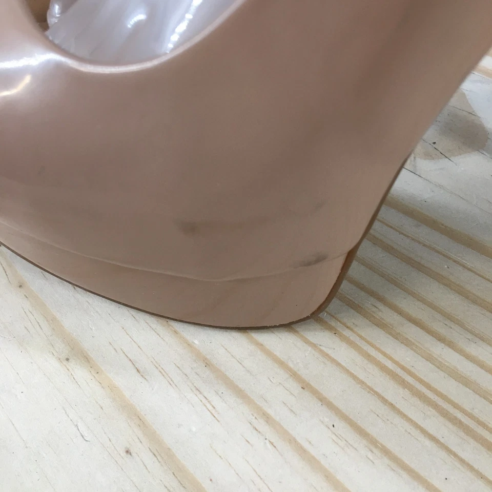 Jessica Simpson Mujer 7M Beige Plataforma Kane Charol Cordones Punta abierta Foto 4 de 4