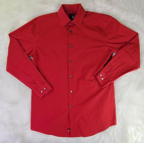 JF J. Ferrar Men's Slim Fit Red Long 