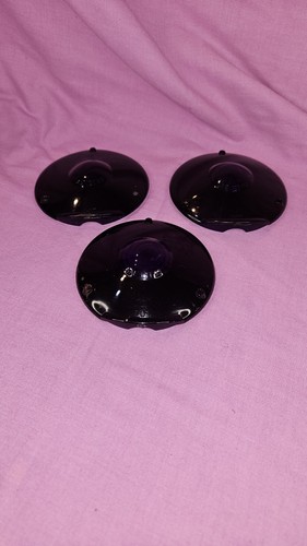 Lot (3) Replace Lens For TailLight 4” Round Purple Plastic 3 Screw Holes SEE PIC