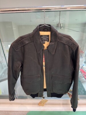 avirex leather jacket A2 type black Small