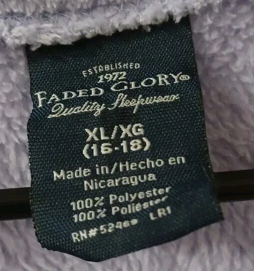 Top de pijama de lavanda desteñido Glory talla XL suave acogedor cuello en V mangas largas Foto 2 de 4