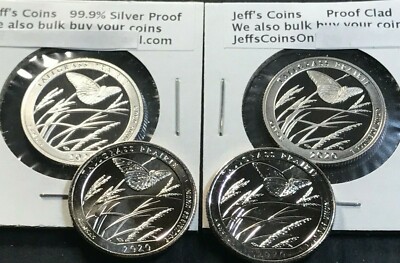 2020 P D S S Tallgrass Prairie Preserve Kansas 4Quarter PD unc Clad Silver Proof