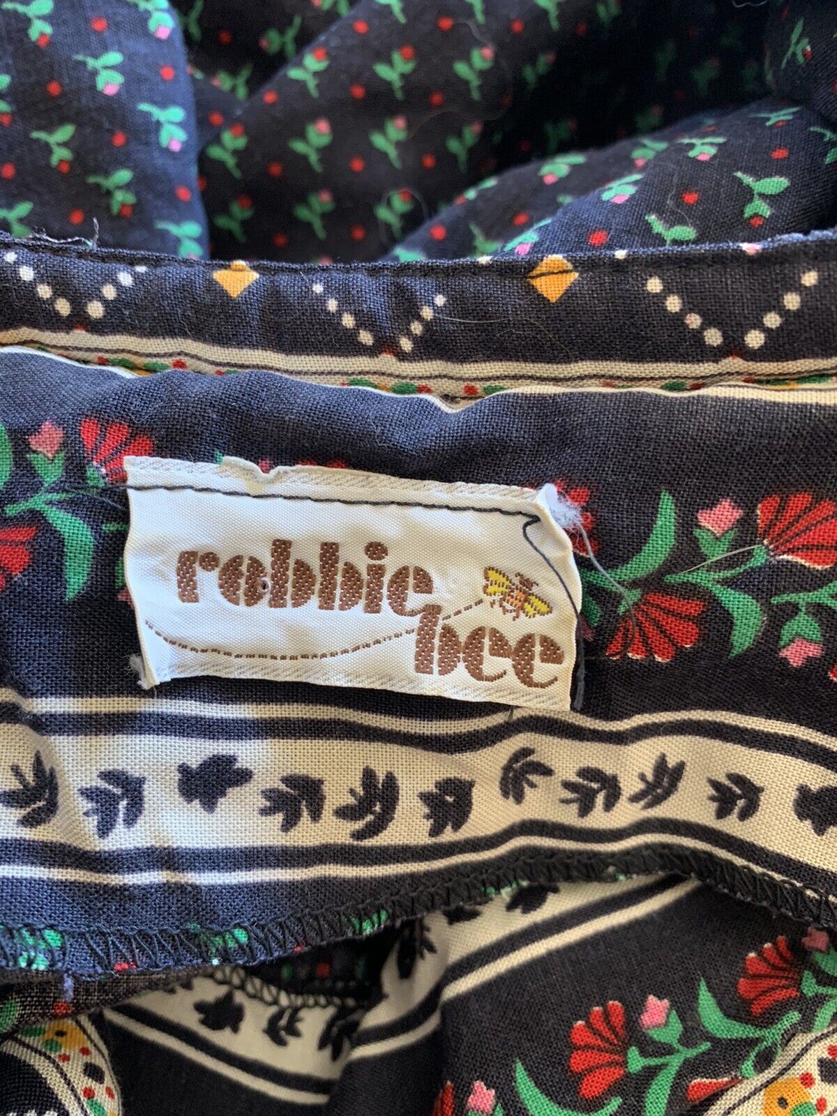 Vintage 70s Robbie Bee Cotton Boho Floral Dress W… - image 9