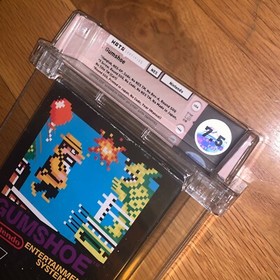 1996 Nintendo NES Gumshoe WATA 7.5 CIB Graded Black Box Game 
