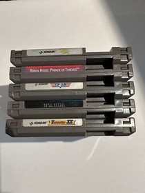 LOT of 5 Nes Nintendo Games Top Gun + Track +Bayou +Robin hood +Total Recall