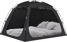 Bed Tent Full Size Bed Canopy, Light Reducing Sleeping Tent Lightweight Portable