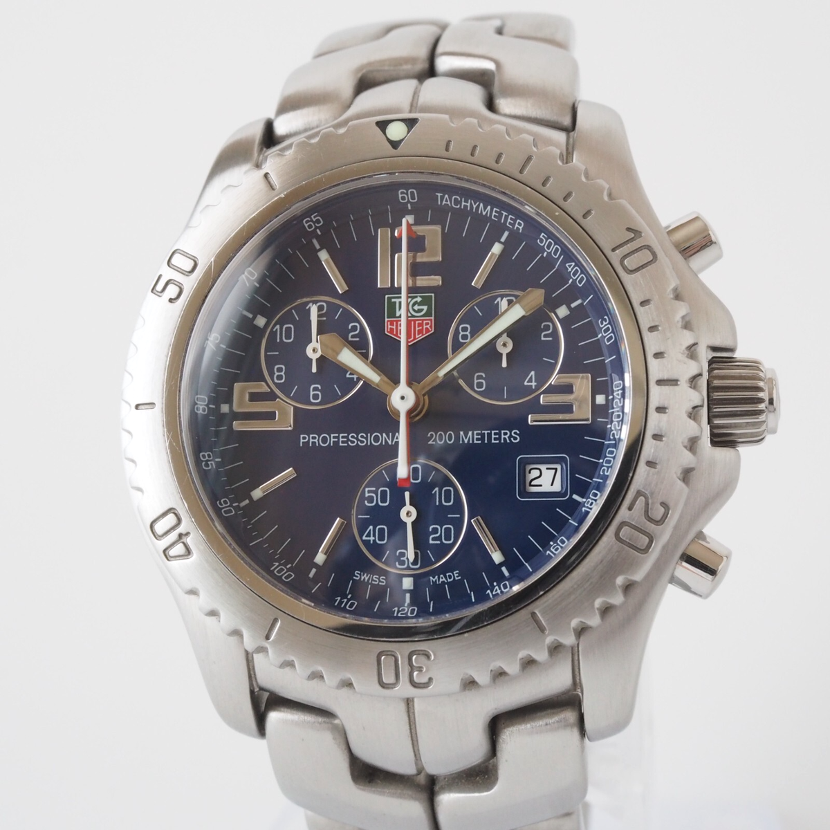 TAG HEUER Professional LINK CT1110 Quartz Chronograph Blue