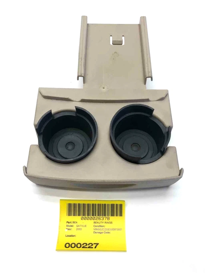 2003 SATURN VUE Rear Center Console Dual Cup Holder Interior Trim Panel Assembly - Image 2 of 4