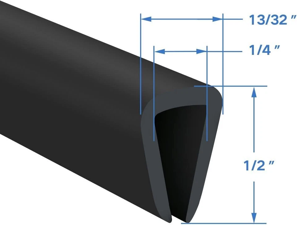 Borde de goma, borde de canal U de 1/4", protector de borde para madera contrachapada, gafas Foto 2 de 4