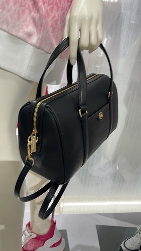 MICHAEL KORS JST TRAVEL MEDIUM DUFFLE SATCHEL SHOULDER CROSSBODY BAG MK BLACK - Picture 17 of 24
