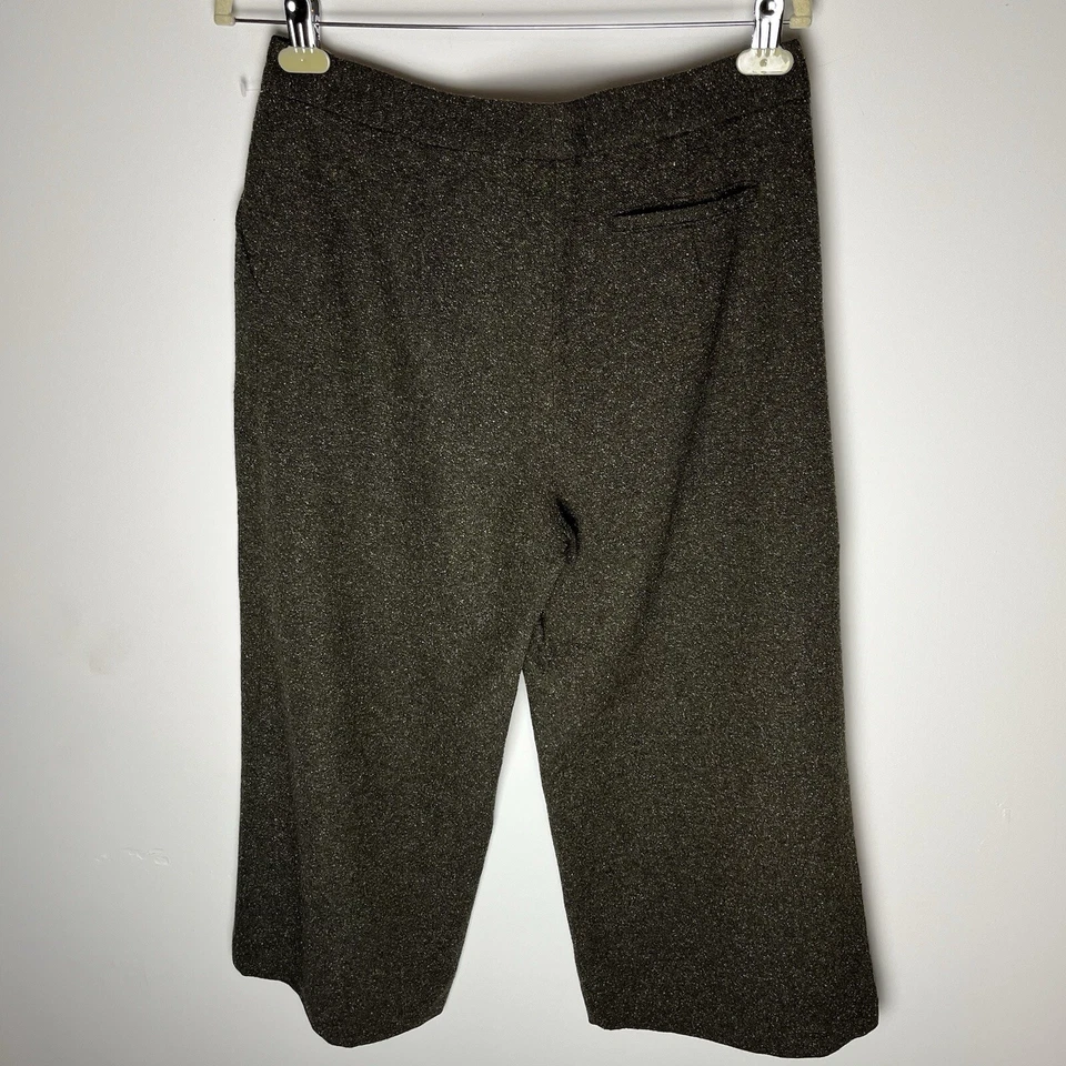 Pantalones Express Vintage Mezcla Lana Seda Pierna Ancha Tiro Alto Pequeños Academia Y2K 90’ Foto 4 de 4