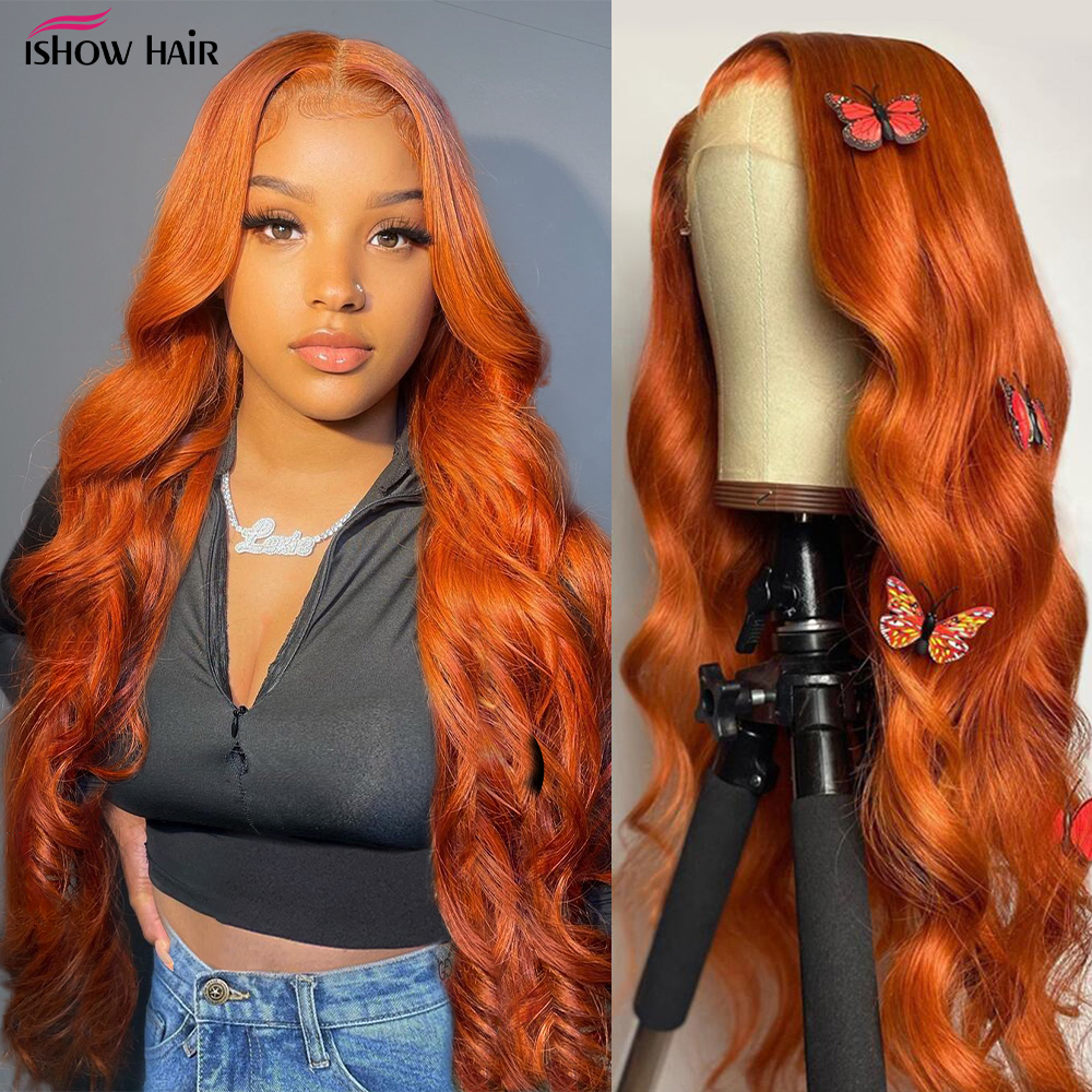 30 Inch 13X6 HD Lace Forehead Wig Ginger Wig Human Hair Bud Curly Hair 2022  | eBay