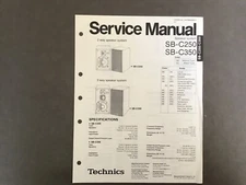 Technics SB-C250 SB-C350 Service Manual Speaker System Original
