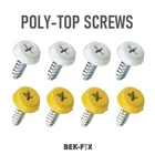 Number Plate Screws Fixing Kit Oversized Moulded Head Polytop Screws 10G 18mm