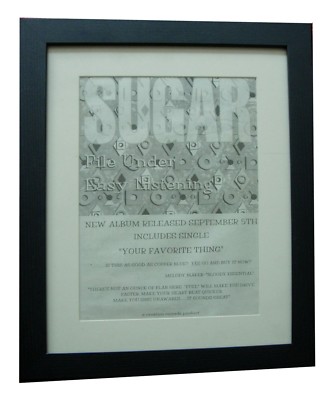 SUGAR+File Easy Listening+POSTER+AD+RARE ORIGINAL 1994+FRAMED+FAST GLOBAL SHIP