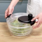 Santozz Rotary Salad Spinner with Bowl 4.2Qt, Lettuce Dryer, Vegetable Washer — photo 8
