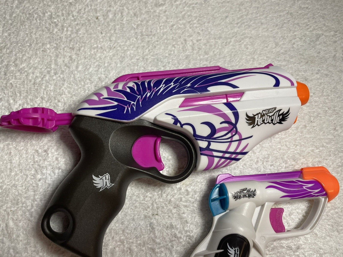 Nerf Rebelle Single Shot Gun Revolver Dart Blaster Toy Pistols 2X