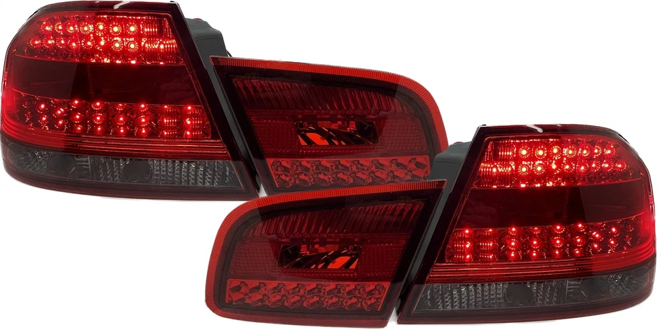 LED Back Rear Tail Lights In Red Black Pair For BMW E92 Coupe 06-09