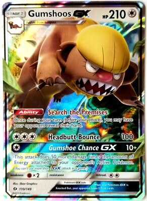 Gumshoos GX 110/149 Sun & Moon ''Ultra Rare Holofoil'' - PACK FRESH NM/M