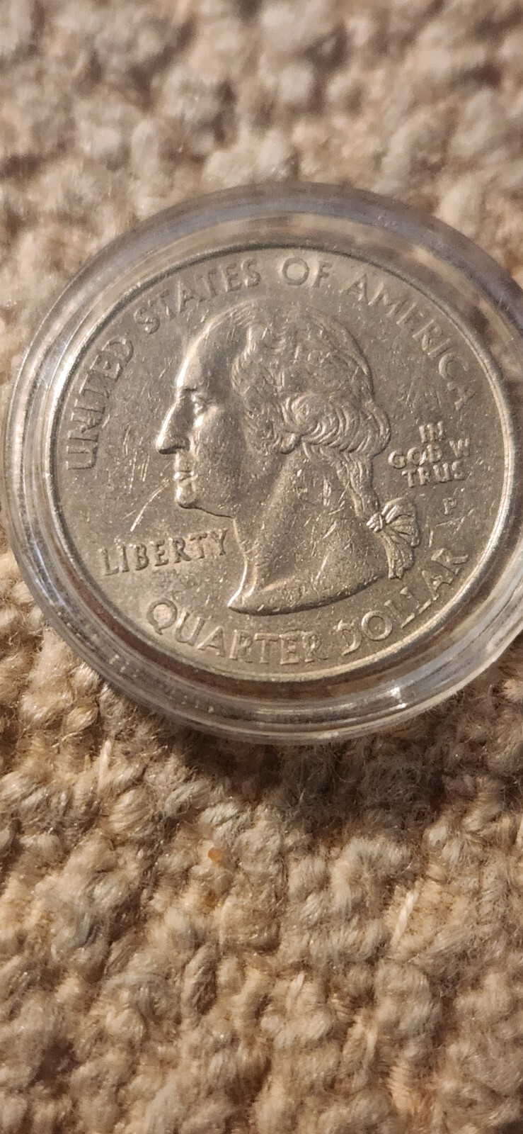 2000 New Hampshire 1788 Quarter Error Coin In God We Trust. No E ON WE