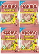 HARIBO Grapefruit Gummy Candy 80g x 4 Bags