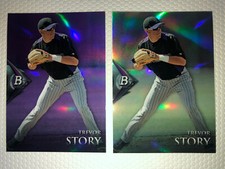 TREVOR STORY 2014 Bowman Platinum Chrome PURPLE REFRACTOR Retail & Base #BPCP83