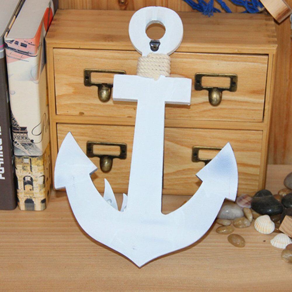 wooden anchor ornament Wall Hooks Wall Hooks Wooden Nautical Hook