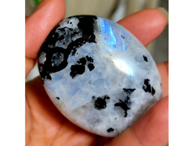 Rainbow Moonstone Large Crystal Palm Stone