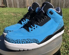 all blue 3s