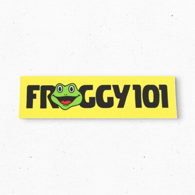 FROGGY 101 FM Scranton PENNSYLVANIA Bumper Sticker - Radio Vintage The Office