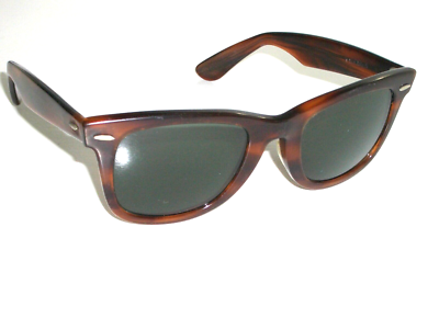 VINTAGE B&L RAY-BAN L2052 TORTOISE G15 UV CRYSTAL WAYFARERS 5022