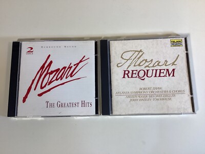 3 Mozart CDs: Greatest Hits 1 & 2 Ref Gold, Requiem Atlanta Symph Free Shipping